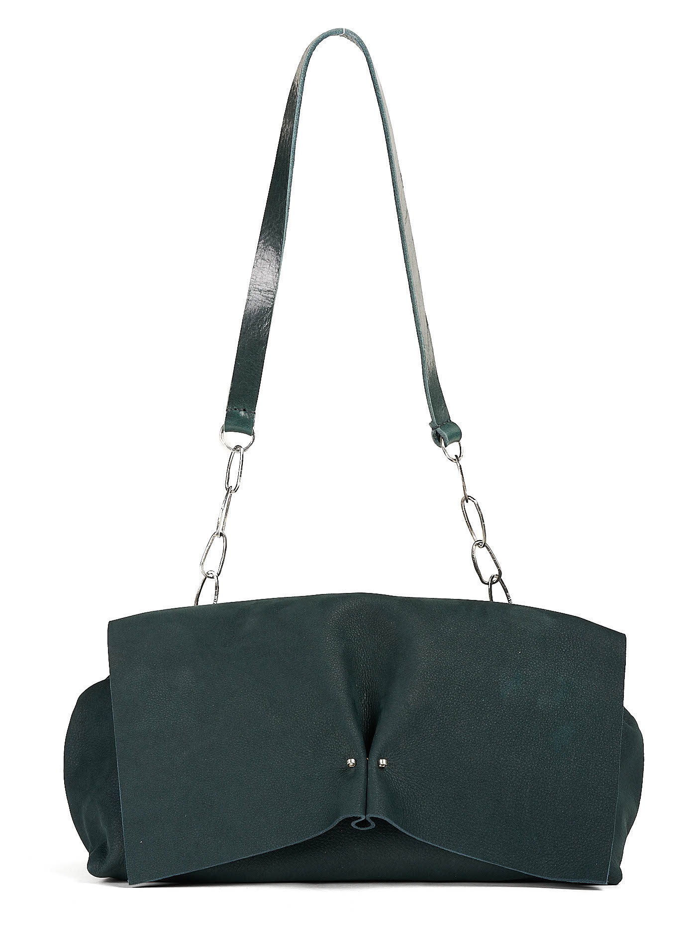 daniele basta leather and silver bags - FRONT
